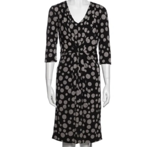 Armani Collezioni Dresses & Skirts - Armani Collezioni V-Neck Empire Waist Polka Dot Stretchy Dress 10
